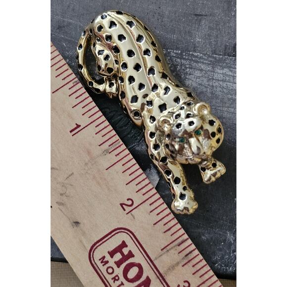 Vintage Cheetah Leopard Danecraft Brooch Vintage Pin Big Cat - Picture 5 of 6